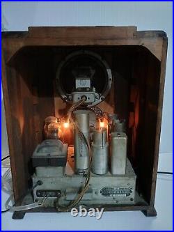 Antique Crosley vintage tombstone tube radio restored and working