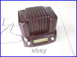 Antique Dewald 548/549 Tube Radio Bakelite Maroon Brown