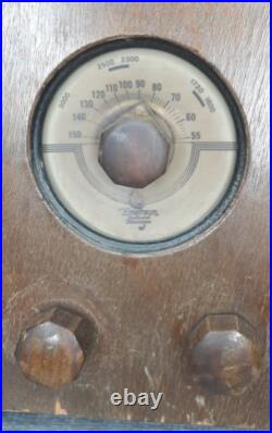 Antique Emerson 36 Radio Wood Tube Tombstone Radio 1930s Vintage Original Works