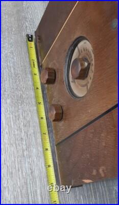 Antique Emerson 36 Radio Wood Tube Tombstone Radio 1930s Vintage Original Works