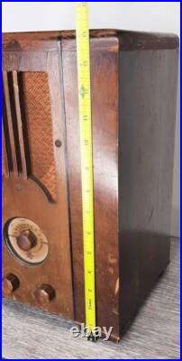 Antique Emerson 36 Radio Wood Tube Tombstone Radio 1930s Vintage Original Works