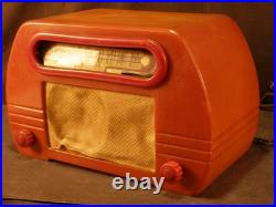 Antique Fada Butterscotch Catalin Bakelite Tube Radio ESTATE Fresh FIND