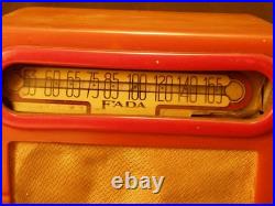 Antique Fada Butterscotch Catalin Bakelite Tube Radio ESTATE Fresh FIND