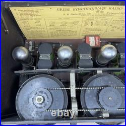 Antique Grebe Synchrophase Tube Radio for parts or restore