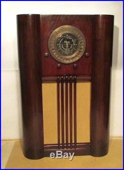 Antique Grunow vintage console tube radio restored & working