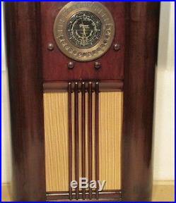 Antique Grunow vintage console tube radio restored & working
