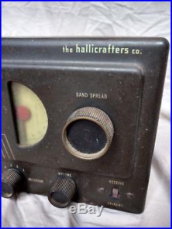 Antique Hallicrafters S-38 Metal Case Shortwave Ham Radio AM Tube Receiver VTG