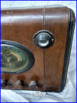 Antique Large 1930s Airline Wood Case Shortwave Tube Radio Super Heterodyne VTG