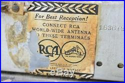 Antique RCA Tube Radio T6-1 Superheterodyne Wooden Tombstone Case 1936 Vintage