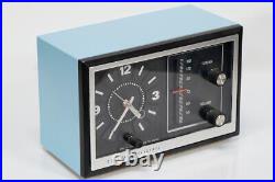 Antique Radio Light blue vintage clock Decoration Silent Analog made in the USA