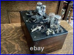 Antique Radiola III-A Radio Tubes National Velvet Vernier Steampunk Parts Repair