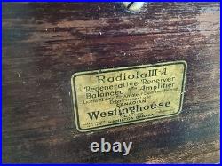 Antique Radiola III-A Radio Tubes National Velvet Vernier Steampunk Parts Repair