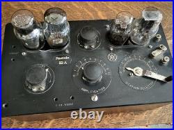 Antique Radiola III-A Radio Tubes National Velvet Vernier Steampunk Parts Repair