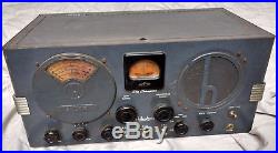 Antique Sky Champion Metal Case Shortwave Ham Radio AM Tube Receiver WWII VTG