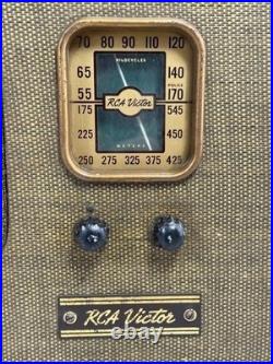 Antique Tube Radio Vintage 1939 RCA Victor 94BP1 45 Volt 3 Tube Untested