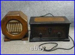 Antique Vacuum Tube Radio Receiver B31493 With Speaker Vintage Am/fm Classic