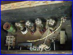 Antique Vacuum Tube Radio Receiver B31493 With Speaker Vintage Am/fm Classic