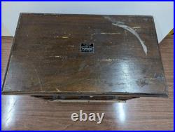 Antique Vacuum Tube Radio Vintage Pre-War Am Receiver Old-Fashioned Wood