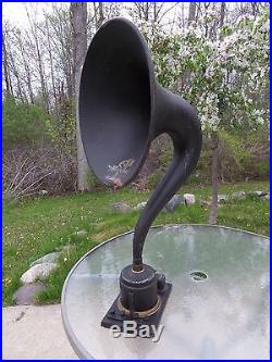 Antique Vintage 1922 MAGNAVOX R3 model D Radio HORN Speaker & Base Rare Lion