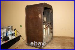 Antique Vintage 1936 Philco Model 625 Tombstone Wood Case Tube Radio