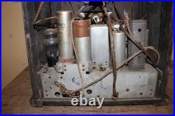 Antique Vintage 1936 Philco Model 625 Tombstone Wood Case Tube Radio