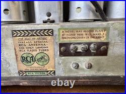 Antique Vintage 1936 RCA Superheterodyne AM/SW Tombstone Tube Radio Model 5T