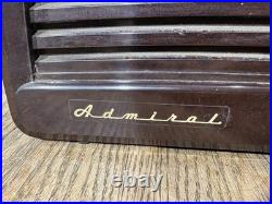 Antique Vintage Admiral Brown Bakelite AM Table Tube Radio 1940's 1950's Working Antique Vintage Admiral Brown Bakelite AM Table Tube Radio 1940's 1950's Working