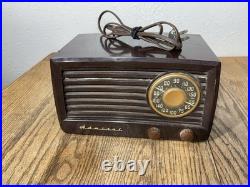 Antique Vintage Admiral Brown Bakelite AM Table Tube Radio 1940's 1950's Working Antique Vintage Admiral Brown Bakelite AM Table Tube Radio 1940's 1950's Working