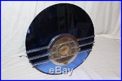 Antique Vintage Art Deco 1936 Sparton 566 Bluebird Glass Blue Mirror Tube Radio