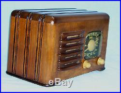 Antique Vintage Deco ZENITH Wood Tube Radio. Completely Restored, WARRANTY