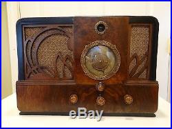 Antique Vintage Stewart Warner Model R1362A Magic Dial Tube Radio Art Deco