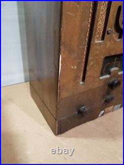 Antique Vintage Tombstone RCA Victor Model 5T1 Superheterodyne Vacuum Tube Radio