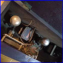 Antique Vintage Tube Radio Old Valve Receiver Not Tested Power Unable Japan