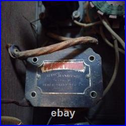 Antique Vintage Tube Radio Old Valve Receiver Not Tested Power Unable Japan