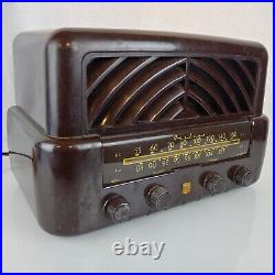 Antique Vintage Wards AIRLINE 94 BR-1535A Walnut AM/FM Radio Needs Tube(s)