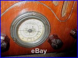 Antique Vintage Wood 1930's Crosley Vintage Tube Radio 515 Mini Tombstone