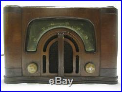 Antique Vintage Zenith Wood Table Top Desk Deco Tube Radio Model 6D629 WORKS