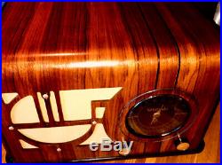 Antique Wood 1937 CORONADO Vintage Radio Art Deco Period With BOSE BLUETOOTH