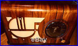 Antique Wood 1937 CORONADO Vintage Radio Art Deco Period With BOSE BLUETOOTH