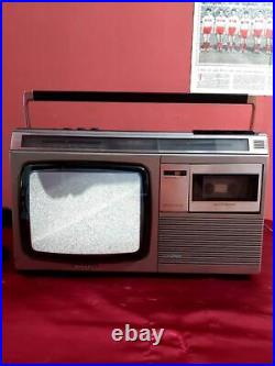 Antique vintage radio. Collectable item. Decorative radio tv cassette player