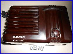 Art Deco machine age vintage tube radio Wagner RARE working Airplane Dial works