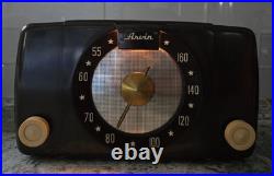 Arvin Small Vintage Bakelite Tube Radio, Ivorine Knobs? Model 450-TL Works