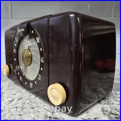 Arvin Small Vintage Bakelite Tube Radio, Ivorine Knobs? Model 450-TL Works