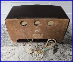 Arvin Small Vintage Bakelite Tube Radio, Ivorine Knobs? Model 450-TL Works