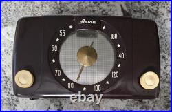Arvin Small Vintage Bakelite Tube Radio, Ivorine Knobs? Model 450-TL Works