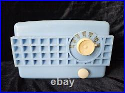 Astoria BLUE Tube Radio AM Vintage Mid Century Modern READ