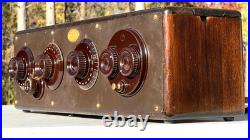 Atwater Kent Model 20 Compact Vintage Tube Radio With Original Shipping Box Nice