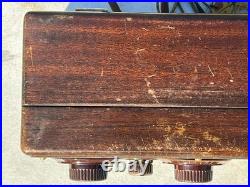 Atwater Kent Model 20 Compact Vintage Tube Radio With Original Shipping Box Nice