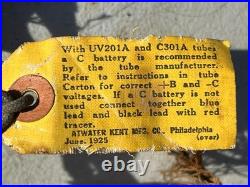 Atwater Kent Model 20 Compact Vintage Tube Radio With Original Shipping Box Nice