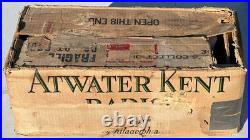 Atwater Kent Model 20 Compact Vintage Tube Radio With Original Shipping Box Nice